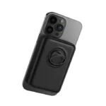 ⁦جوي روم Jr-W050 ميني باور بانك 15 واط لاسلكي 10000 مللي امبير مع حامل رينج - اسود⁩ - الصورة ⁦2⁩