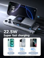 ⁦JOYROOM JR-PR1 22.5W باوربانك بسلك مدمج قابل للسحب 10000mAh أسود⁩ - الصورة ⁦11⁩