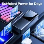 ⁦باور بانك سلكي جوي روم QC 3 ، سعة 30000 مللي امبير ، عدد 3 منفذ ، اسود - JR-QP193⁩ - الصورة ⁦4⁩