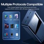 ⁦باور بانك سلكي جوي روم QC 3 ، سعة 30000 مللي امبير ، عدد 3 منفذ ، اسود - JR-QP193⁩ - الصورة ⁦8⁩