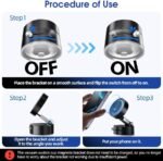 ⁦حامل موبايل مغناطيسي للسيارة والمكتب - دعم MagSafe وقاعدة شفط قوية⁩ - الصورة ⁦2⁩