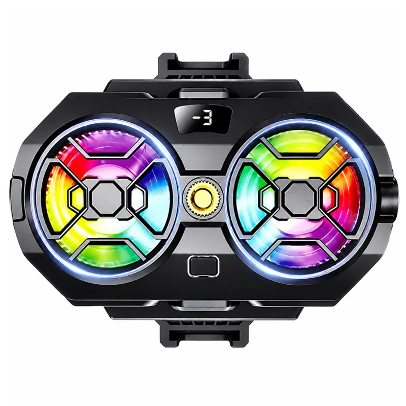 مبرد الموبايل RS17 بمروحتين وإضاءة RGB